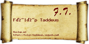 Fülöp Taddeus névjegykártya